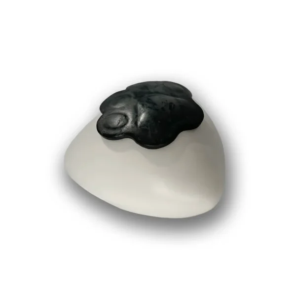 Eterna-Unieke-Urn-dierenurn-pootafdruk-profil-zij Keramische dierenurn met pootafdruk