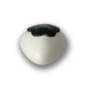 Keramische dierenurn met pootafdruk voor