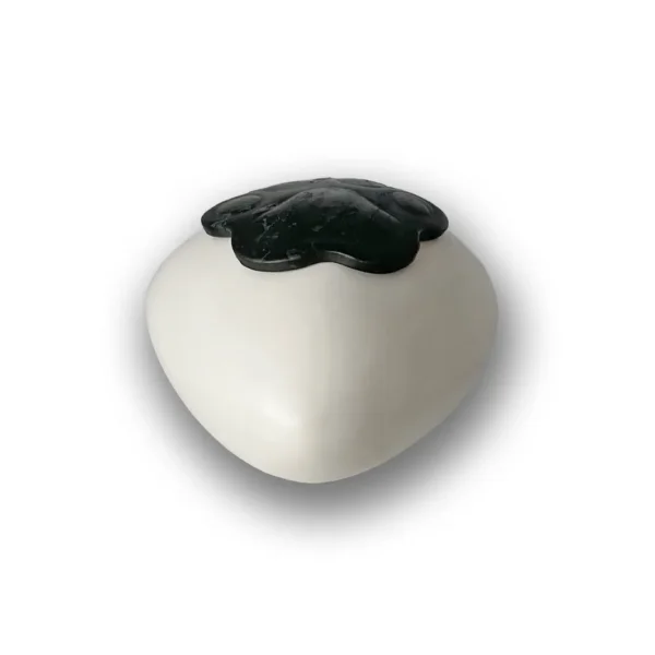 Keramische dierenurn met pootafdruk voor