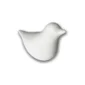 Keramische mini-urn vogel wit