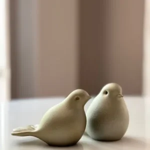 Mini urn vogel mat goud kristalglas sfeer samen