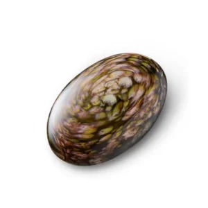 Pebble mini-urn ovaal natuur groen kristalglas