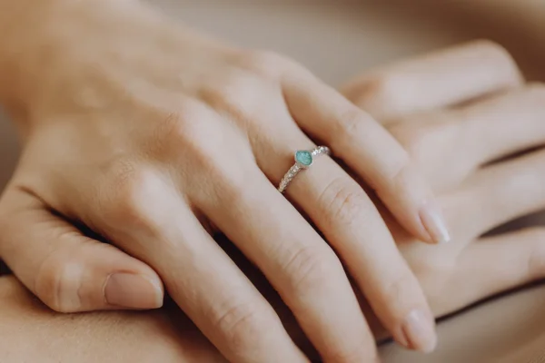 Memento as ring/assieraad zilver met groen model