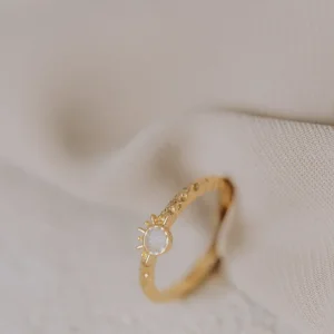 Rising Sun as ring/assieraad goud