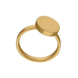 Graveerbare as ring / assieraad verguld - Afbeelding 3