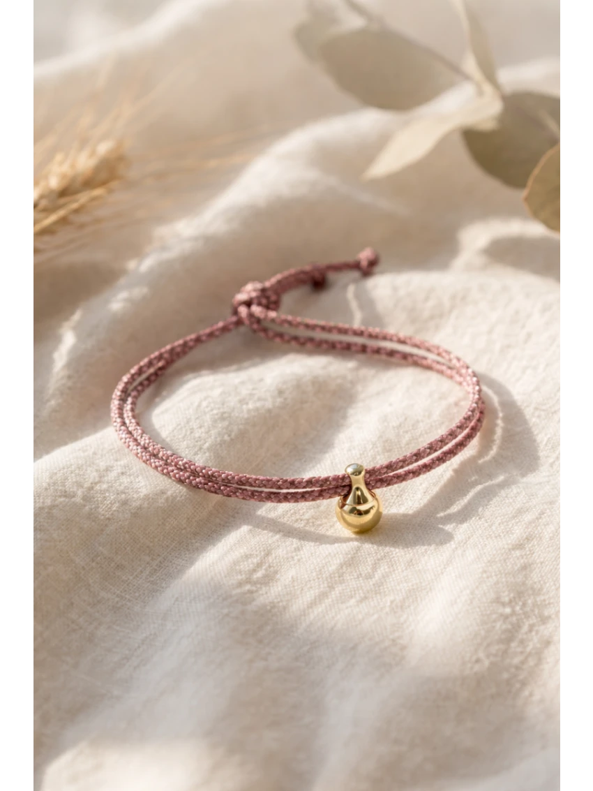 Jubilee as armband / assieraad roze & mauve met goud sfeer