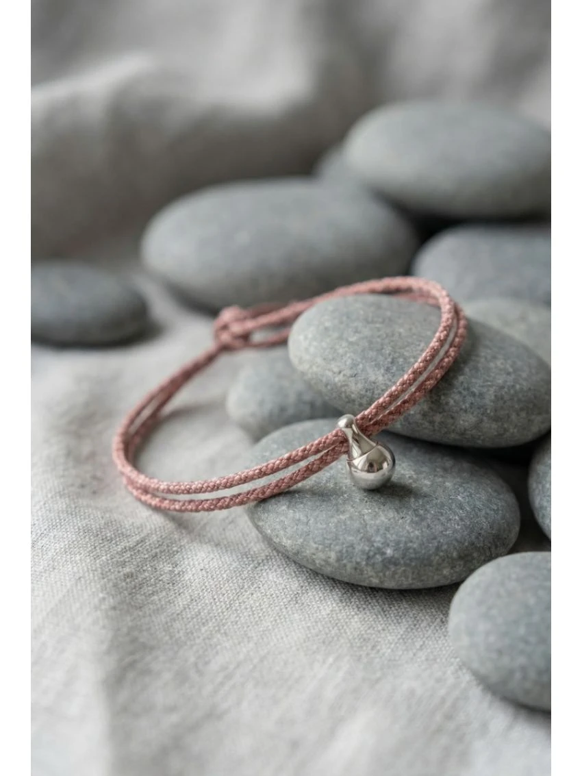 Jubilee as armband / assieraad roze & mauve met edelstaal product