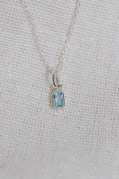 Birthstone hanger december Blauwe Topaas