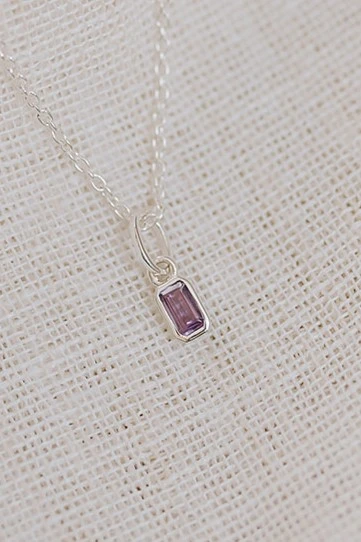 Birthstone hanger februari Amethist
