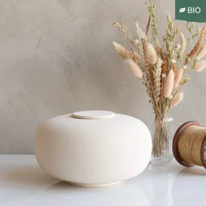 Keramische urn Noma zacht beige engobe urne