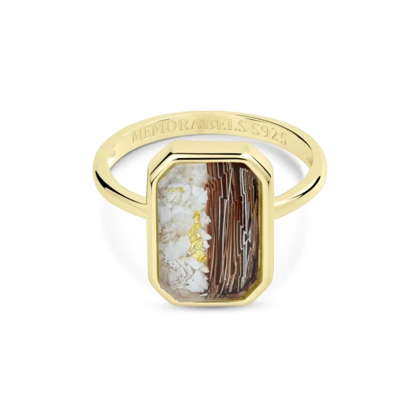 Ring 0041 Prestige - Half + Bladgoud Haar / as ring Prestige