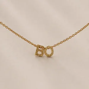 Mini Initial letter ketting met 2 letters - Afbeelding 4
