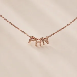 Mini Initial letter ketting met 3 letters