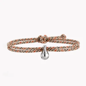 EVER CLOSE as armband / assieraad zand & oranje met edelstaal