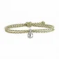 EVER FAIR as armband / assieraad groen & beige met edelstaal
