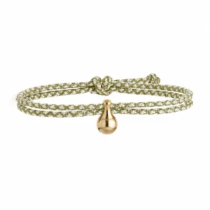 EVER FAIR as armband / assieraad groen & beige met goud