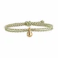 EVER FAIR as armband / assieraad groen & beige met goud