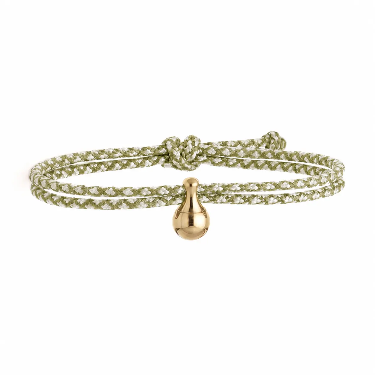 EVER FAIR as armband / assieraad groen & beige met goud