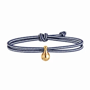 EVER GENTLE as armband / assieraad nachtblauw & wit met goud