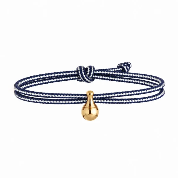 TB-G-GENTLE EVER GENTLE as armband / assieraad nachtblauw & wit met goud