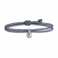 EVER GENTLE as armband / assieraad nachtblauw & wit met edelstaal